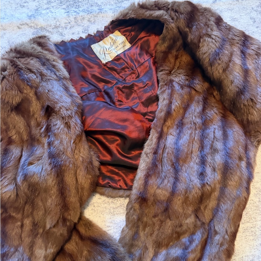 Vintage Fur Satin Lined
